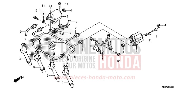 BOBINE D'ALLUMAGE de Hornet ABS MAT PEARL COOL WHITE (NHB44) de 2013